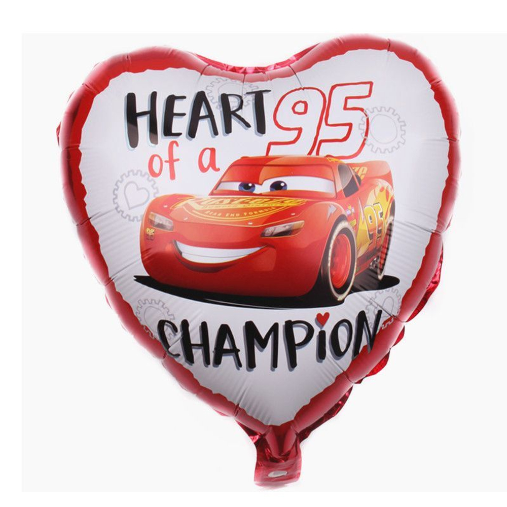 К 18" Сердце Тачки красное