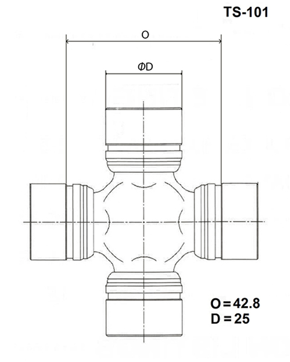 Крестовина карданного вала TOYO TS101