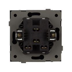 Механизм выключателя двухклавишный непроходной SWT-TENDO-MK02-PL-BK (230V, 10A) (Arlight, -) 054059