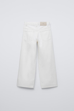 ZARA ДЖИНСЫ WIDE LEG, БЕЛЫЙ