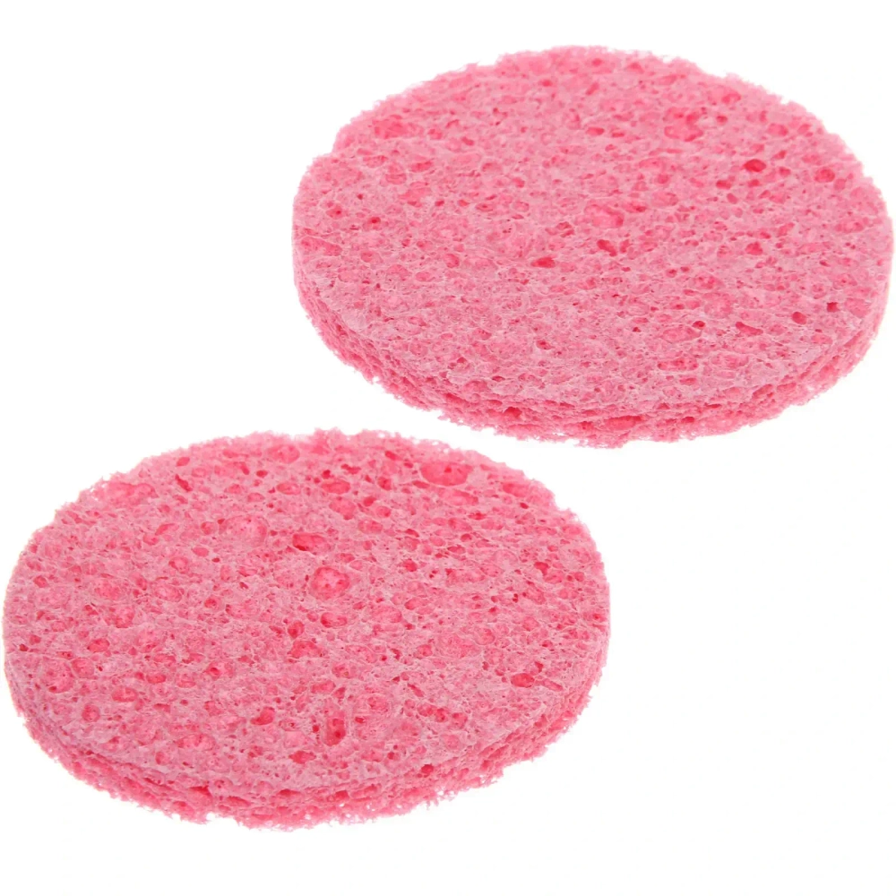 Спонжи для умывания 2шт «KLEVER», цвет розовый, d - 8,5см