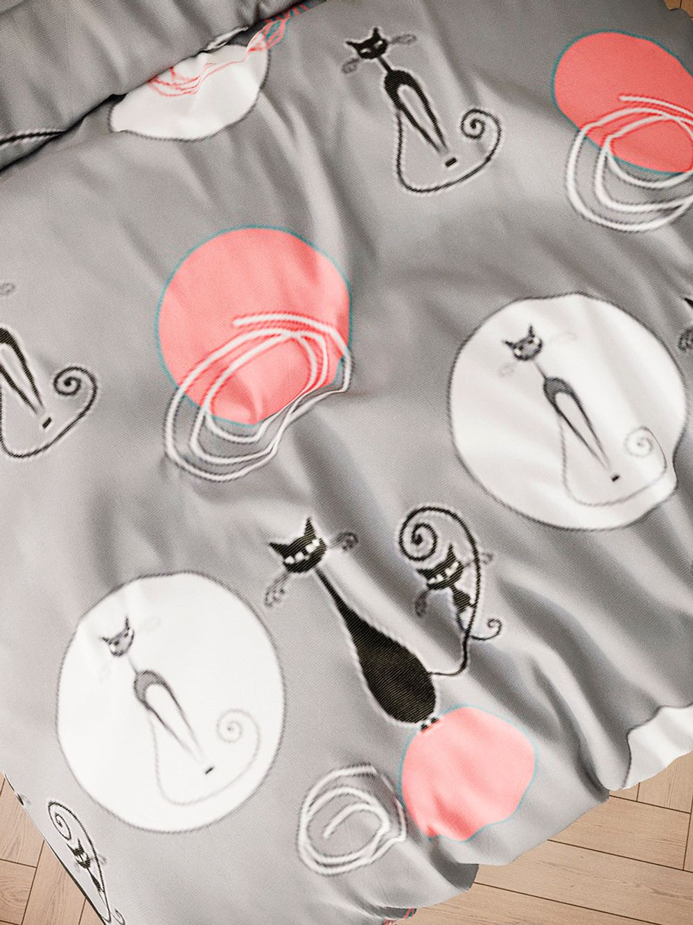 Постельное белье Полисатин Simple House "Bandy" евро Наволочка 50х70 см 2 шт Простынь 240x215 см Пододеяльник 200x215 см