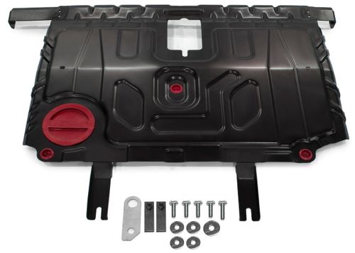 Защита картера и КПП АвтоБроня для BYD F3 I (V - 1.5; 1.6) 2005-2014/Toyota Allex I рестайлинг (V - 1.5; 1.8) FWD 2002-2006/Toyota Corolla E120, E130 рестайлинг (V - 1.4; 1.6) 2003-2007/Toyota Corolla Fielder E120 рестайлинг (V - 1.5; 1.8) FWD 2002-2006/Toyota Corolla Runx E120 рестайлинг (V - 1.5; 1.8) FWD 2002-2006, штампованная, сталь 1.5 мм, с крепежом, 111.09531.1