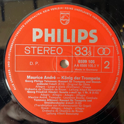 Винтажная виниловая пластинка LP Maurice Andre, Альбинони, Персел, Вивильди, Корелли, Гендель, Konig Der Trompete (Германия 1975)