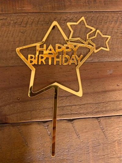 Топпер  "Happy Birthday" Звезды