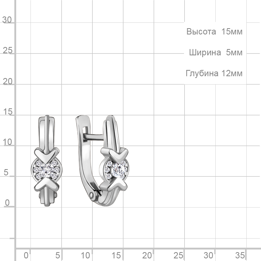 942800А Серьги из Золота с бриллиантами
