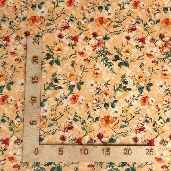 ВОЗДУШНЫЕ РОЗЫ НА ПЕРСИКОВОМ - 100% хлопок 2