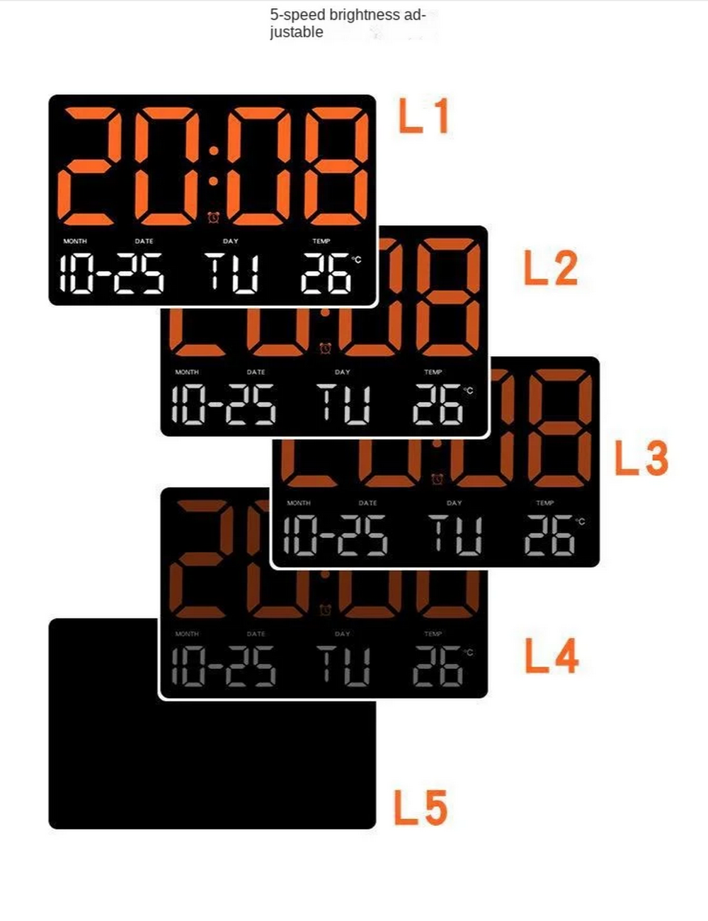 Часы настенные LED MIRROR GH0717L Blue&White