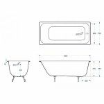 Ванна чугунная Delice Aurora Elite DLR230603R-AS 150х70 белая