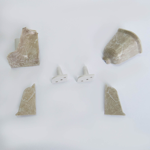 ЦБ065091 Заглушки к плинтусу Korner LB 37 (крашенные) 328 (мрамор бежевый светлый) (комплект) КДМ