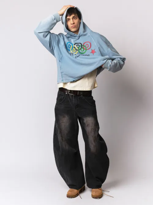 Худи Crop Ovympics calm blue