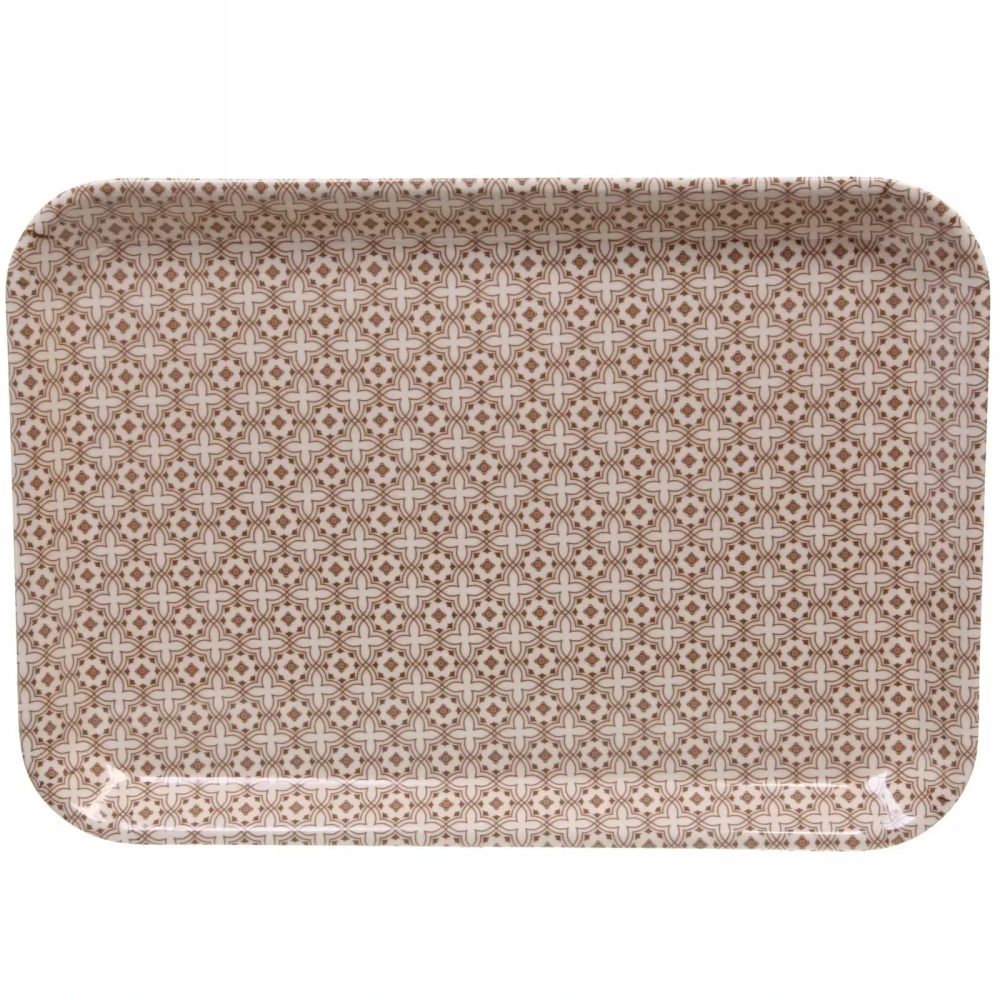 Поднос бамбуковый «Eco Life» 38,5*27см, цветы