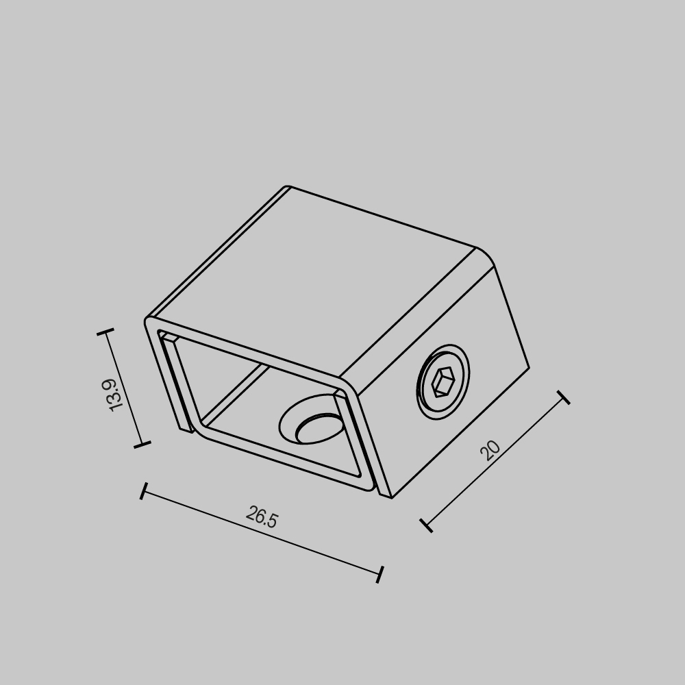 Фиксатор шинопровода Maytoni ELASITY TRA160H-B