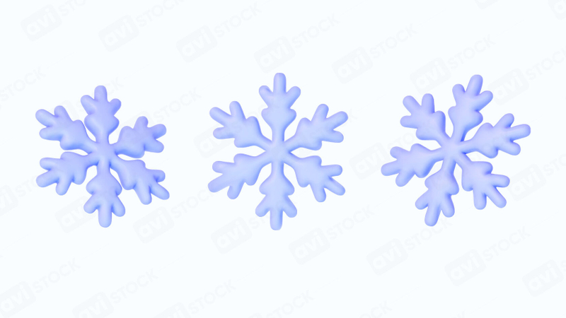 3D Снежинки
