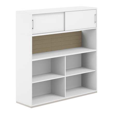 Стеллаж-комбо односторонний с антресолью и мягким экраном AG.251.110.661.BG ALLEGRO (АЛЛЕГРО)