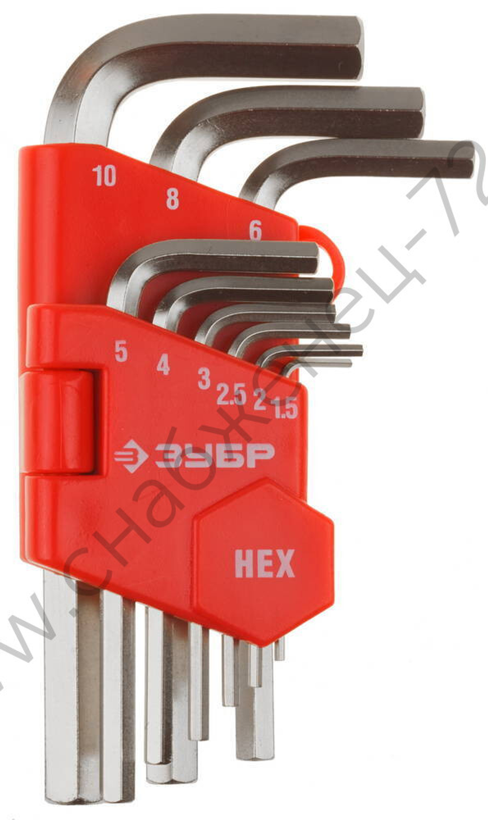ЗУБР 9 шт, Набор коротких имбусовых ключей (27460-1)