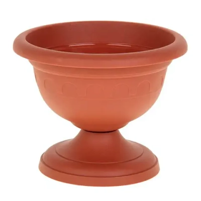 Вазон низкий пластиковый 5,3л d-30см «Колывань» терракот С146Т