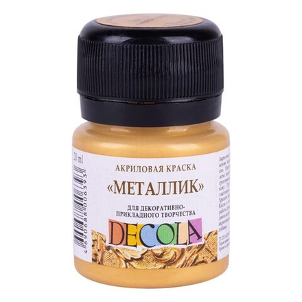 Краска акрил. "Декола" металлик  20мл. , золото  сусальное