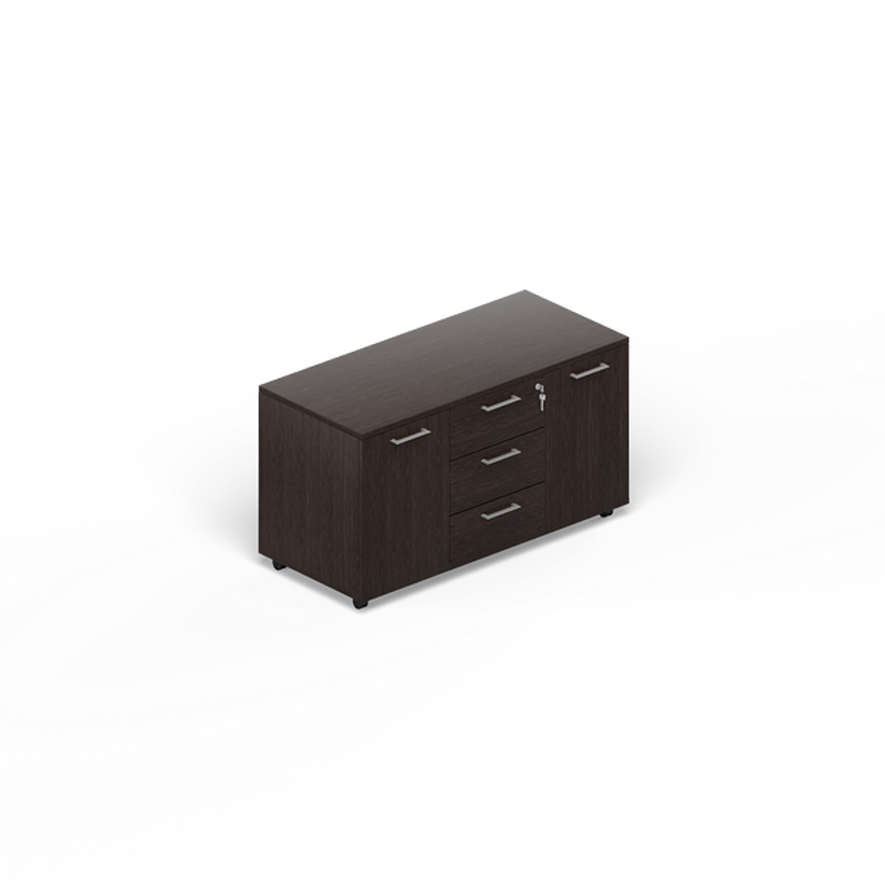 Сервисная тумба (3 ящика + 2 дверцы)