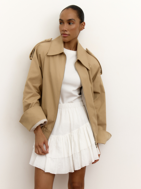 Куртка из плащевой ткани с рукавом реглан