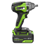 Гайковерт ударный акк. Greenworks GD24IW400, 24V,б/щет,1/2'', 400Нм,1х4Ач,ЗУ,кор (3802907CUB)