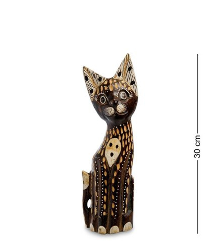 99-307 Статуэтка «Кошка» 30 см (албезия, о.Бали)