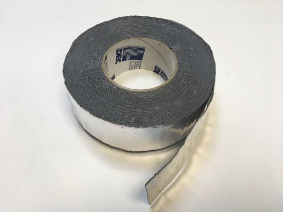 Скотч алюминиевый/фольгированный с самовулканизирующимся клеевым слоем 0,95мм DEC ASB 7050, для наружных работ, кровли, гидроизоляции, влагостойкий (Нидерланды)