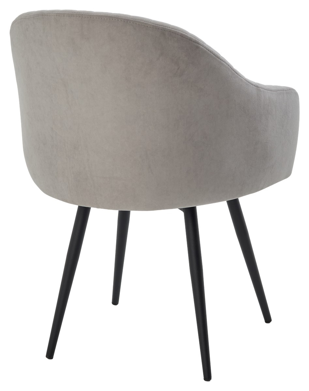 Стул М-City DISAUR Шелл поворотный на 360 градусов, B22 Серый, Велюр, Черный каркас