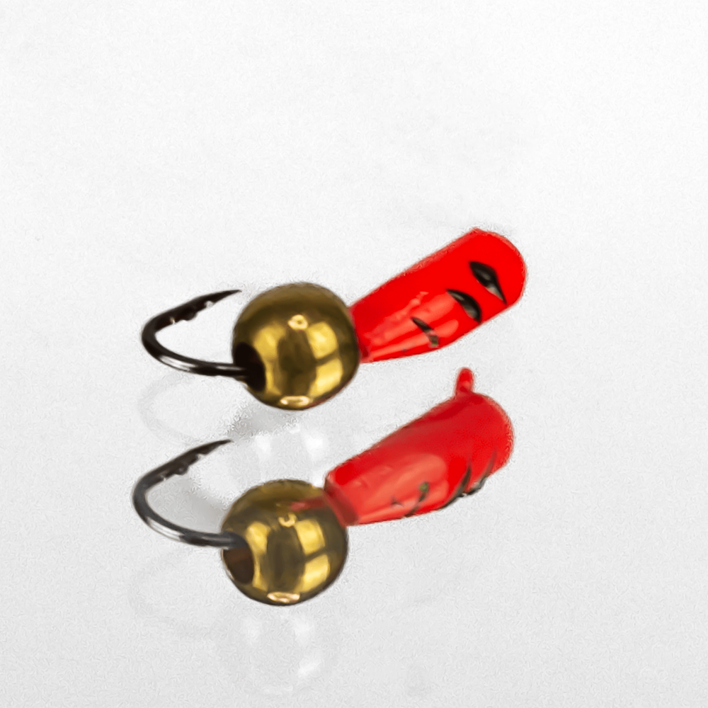 Мормышка Владимирская 376 "Гвоздик флюоресцентный с латунным шариком", 2.5мм, 0.65гр (15шт/уп)