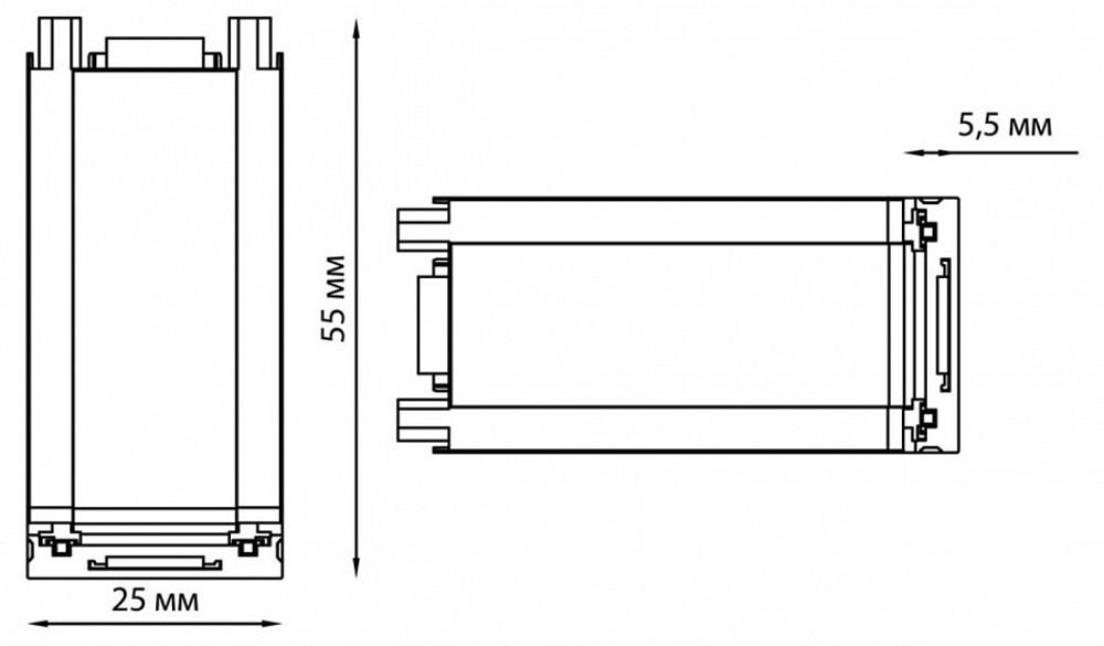 Соединитель угловой внутренний для треков накладных Novotech Smal 135214