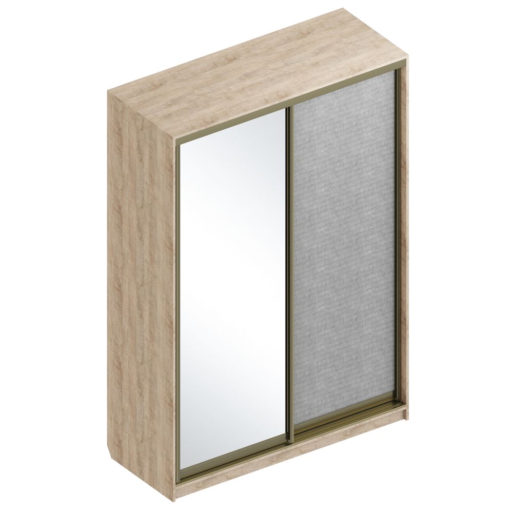 Шкаф-купе двухстворчатый "Филадельфия" СФ-11 (дуб баррик/жалюзи серый), Велес