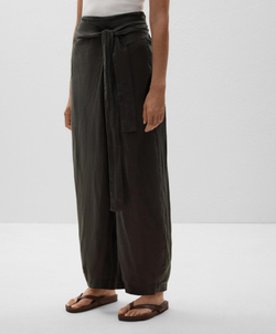 OYSHO Брюки-баллоны из 100% льна, антрацитовый