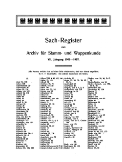 Archiv für Stamm- und Wappenkunde. Volume 7 | L.M. Rheude