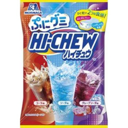Жевательные конфеты Puni Gummi Hi-Chew ассорти 3 вкуса, Morinaga 68г