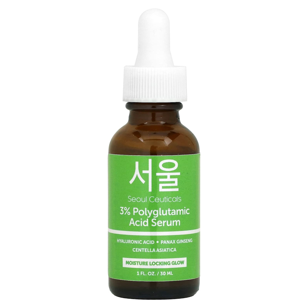 SeoulCeuticals, Сыворотка с 3% полиглутаминовой кислотой, 30 мл (1 жидк. унц.)