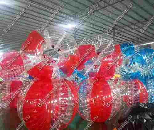 Бампербол «Красно-прозрачный», ПВХ, диаметр 1,5 м