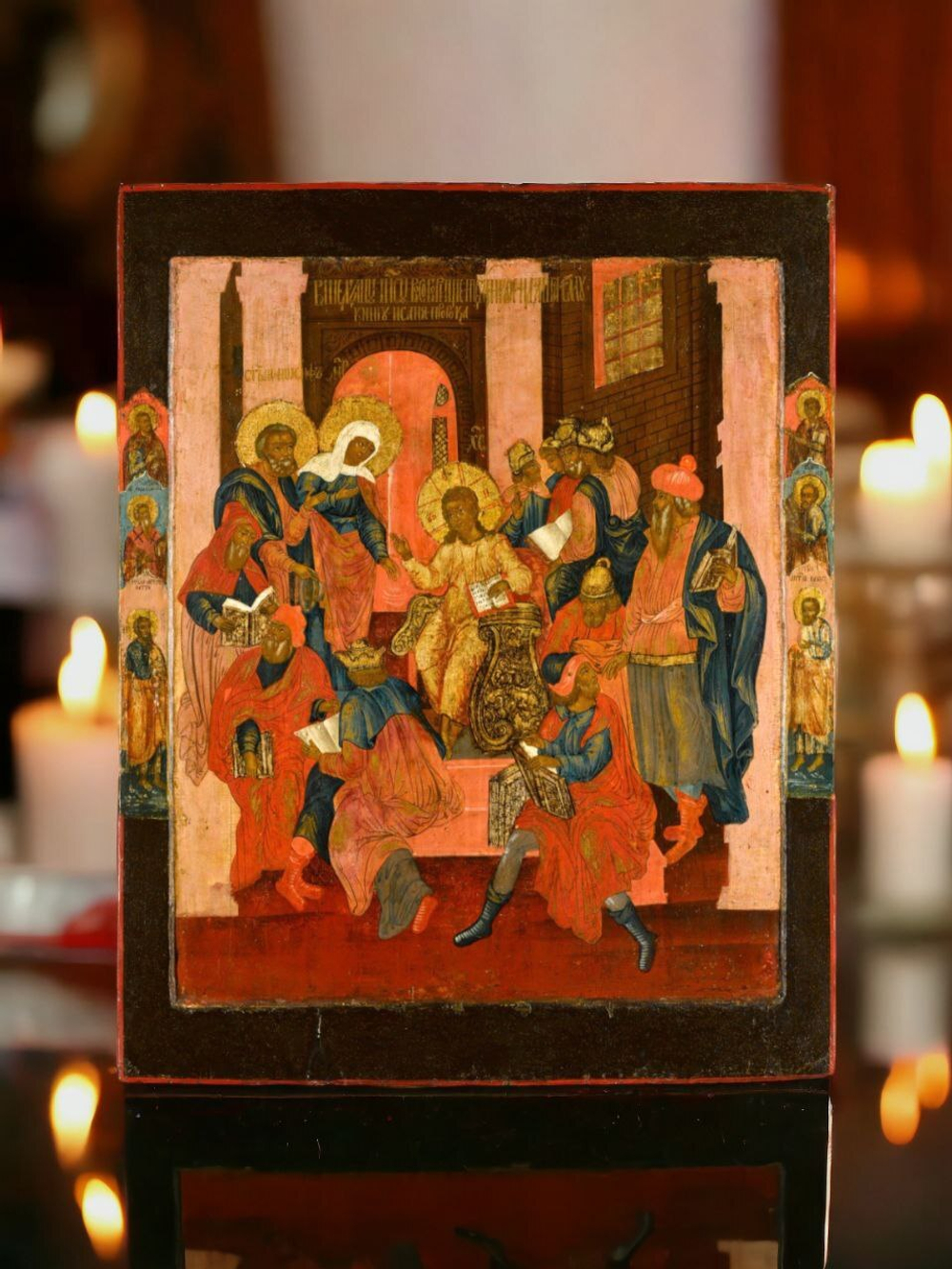Икона Проповедь Иисуса Христа в синагоге на левкасе на дереве мастерская Иконный Дом