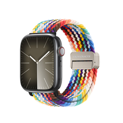 Эластичный ремешок разноцветный (Rainbow) от Dux Ducis для смарт часов Apple Watch размером 42, 44, 45, 46, 49MM, серия Strap (Mixture Pro Series)