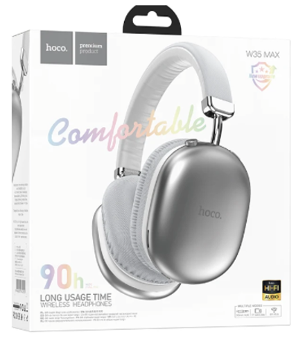 Полноразмерные Bluetooth наушники HOCO W35 Max (серебро)