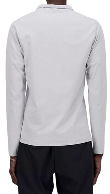 Теннисная футболка New Balance Space Dye 1/4 Zip - athletic grey