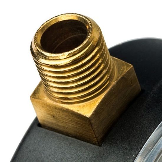 Термоманометр радиальный Stout 1/2", 10 бар, +120°С, 80 мм с запорным клапаном (SIM-0006-801015)