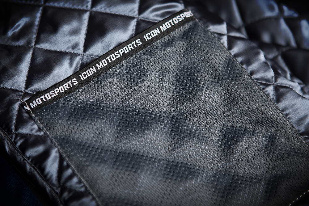 Мотокуртка - ICON SANCTUARY (кожа, синяя)