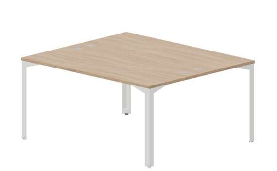 Составной стол на 2 рабочих места 158х136,6х75см (4 громмета)