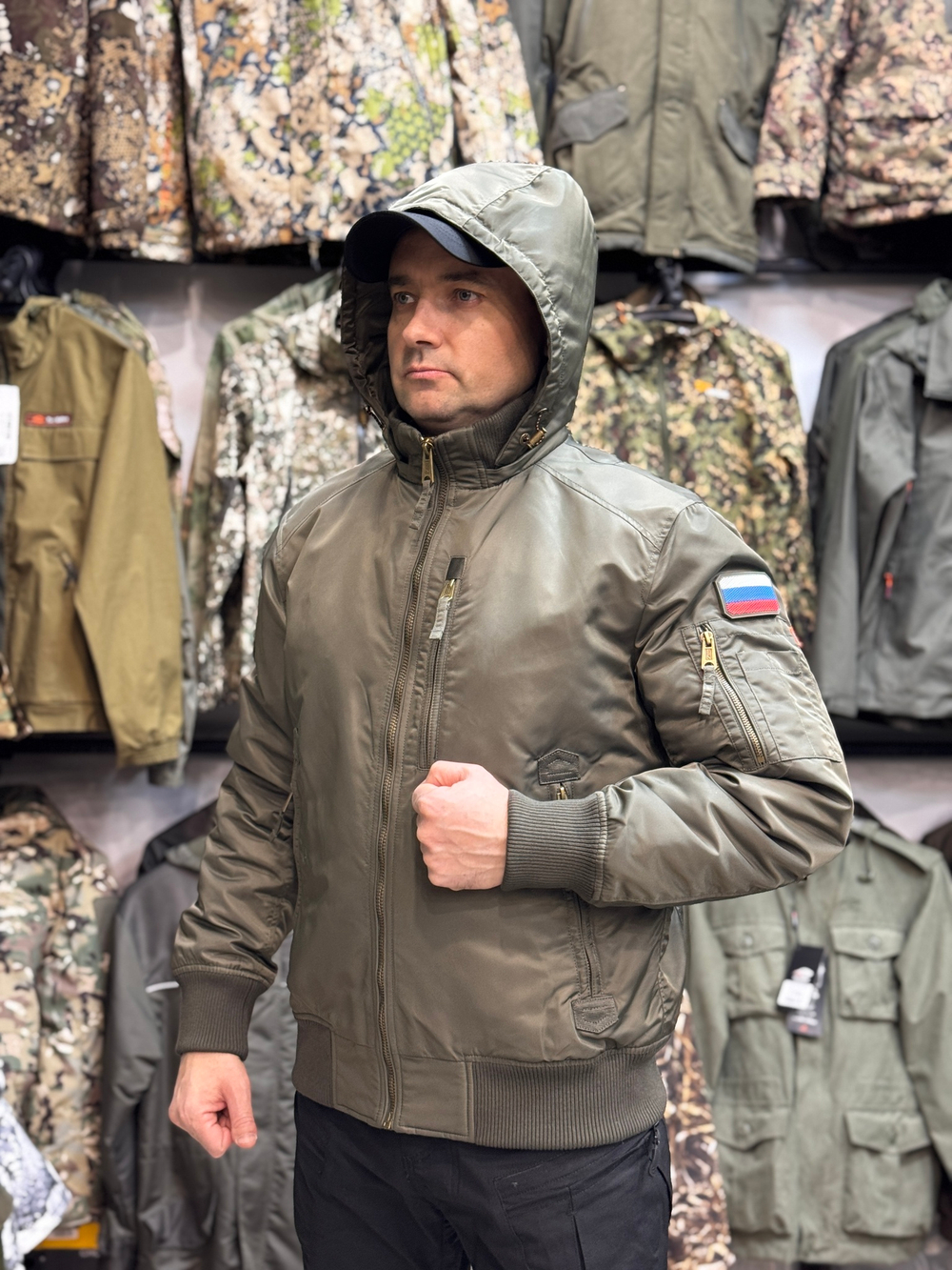 Куртка бомбер Corbona Деми олива