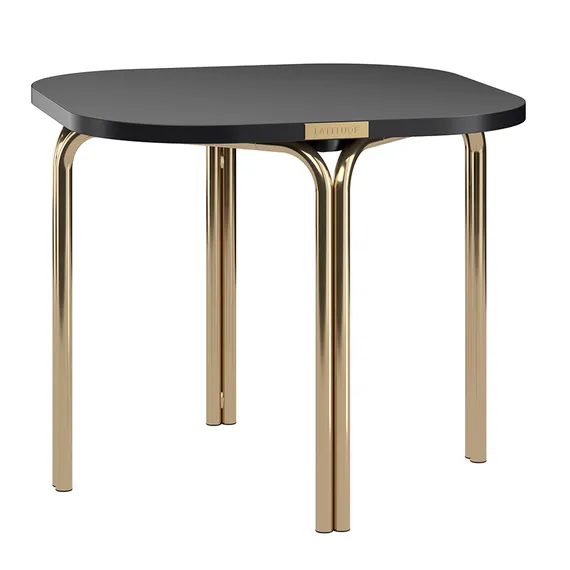Столик кофейный ror, 50х50 см, латунь/черный