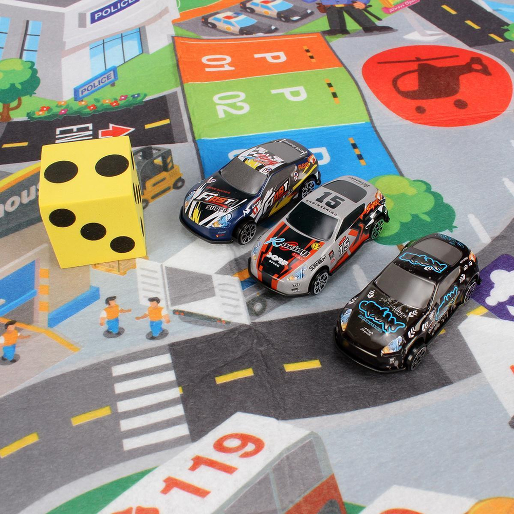 Коврик игровой с машинками, коробка RC333-1