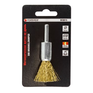 Кордщетка чашеобразная с хвостовиком для дрели 15мм Forsage F-BCQ015