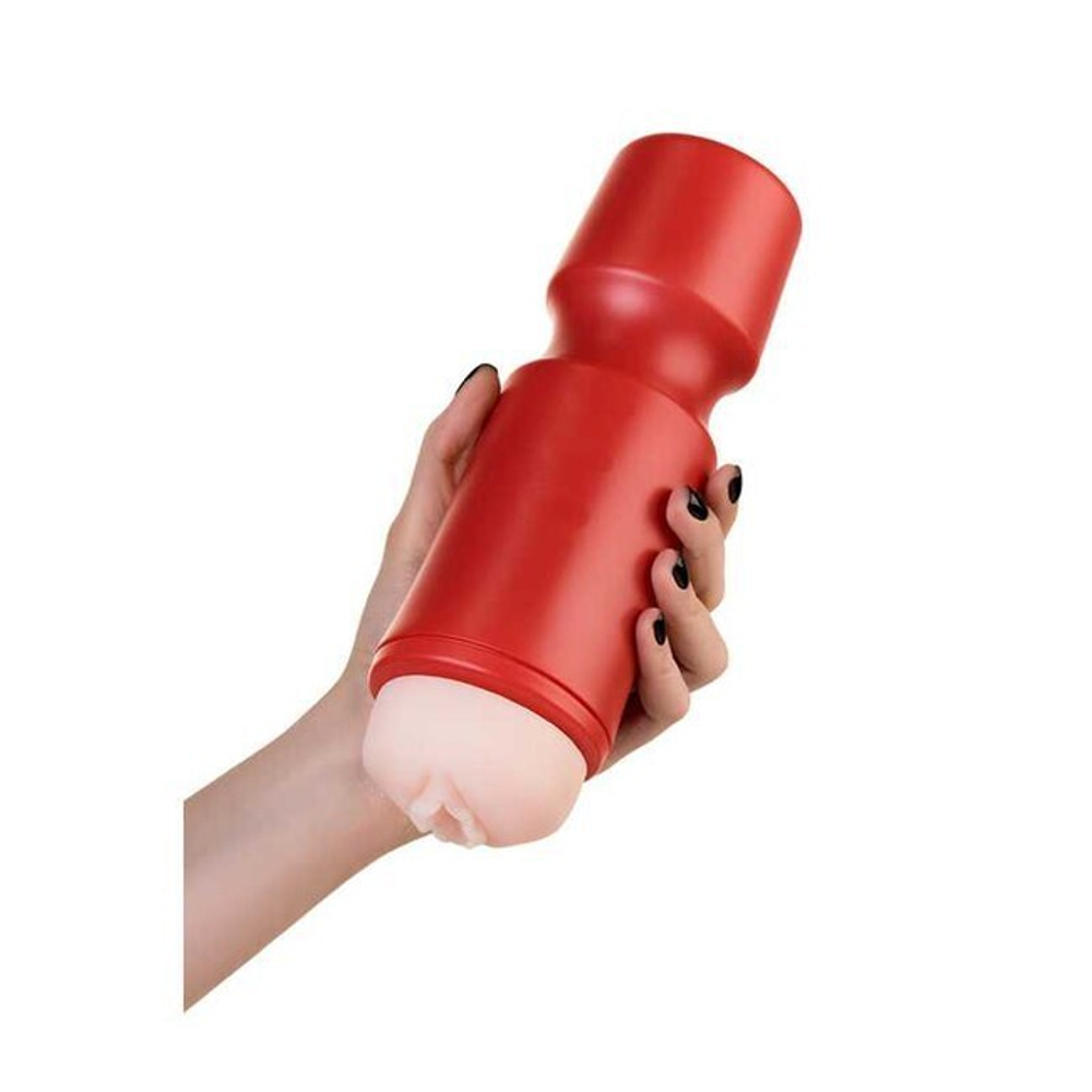 Мастурбатор-вагина в колбе Toyfa A-Toys (Цвет: телесный с красным)