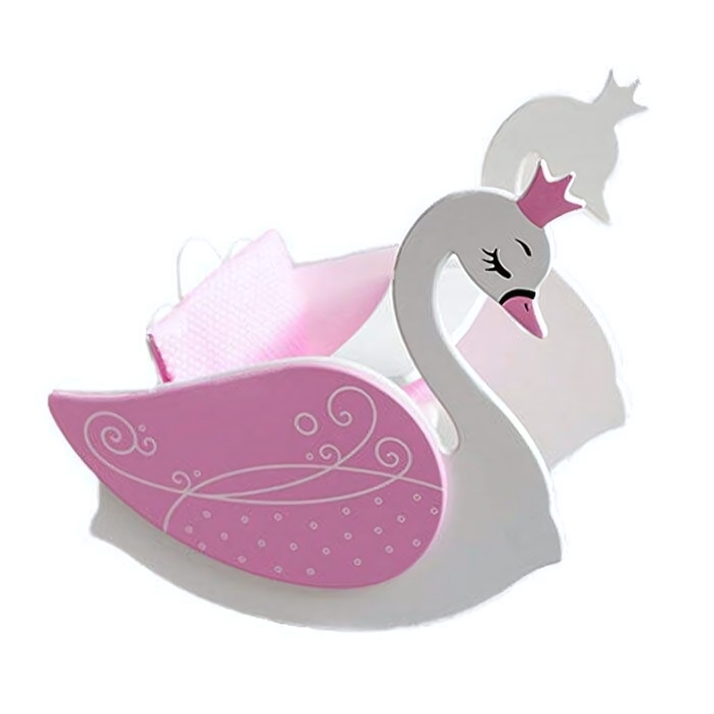 Стул для кормления с качалкой "Изящный лебедь" розовый Манюня (Shining Crown)