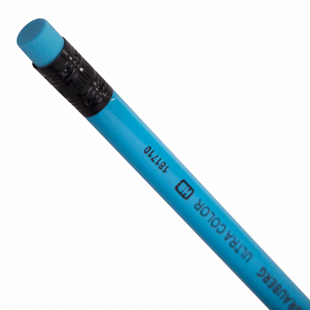 Набор карандашей чернографитных BRAUBERG "ULTRA COLOR" 12 шт., HB, с ластиком, пластиковые, 181710